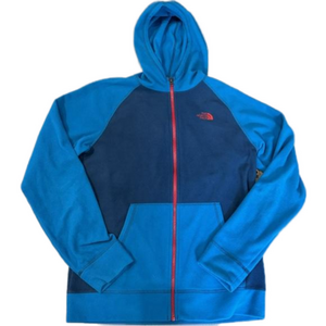 The North Face Boys Blue Hooded Fleece Full Zipper Jacket XL 18/20